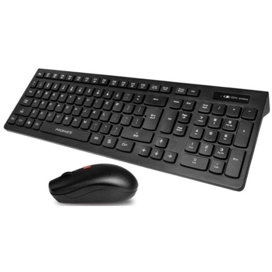 Promate ProCombo-12er-Pack, 2,4 GHz, kabellose Tastatur und Maus, Schwarz