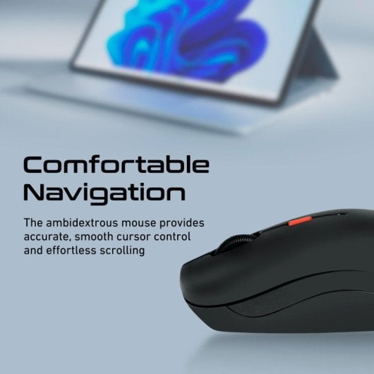 Promate ProCombo-12er-Pack, 2,4 GHz, kabellose Tastatur und Maus, Schwarz