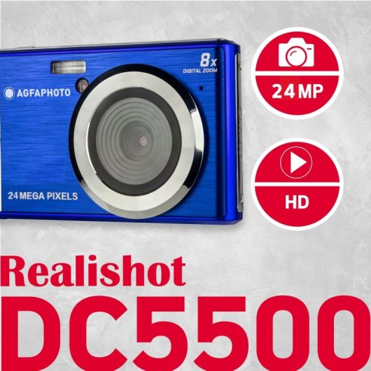 Appareil photo compact AgfaPhoto Realishot DC5500 24 MP bleu