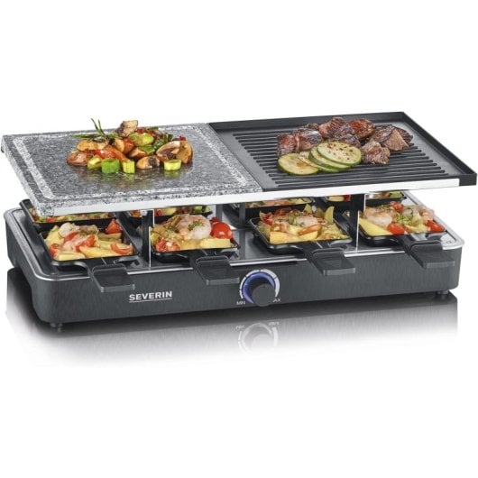 Severin RG 2376 Raclette-grill con Piedra y Placa de Grill 1300W Negro