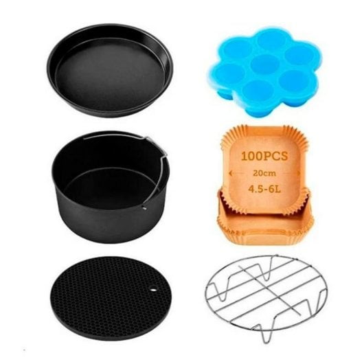 Kit Accessoires Friteuse sans Huile Cosori Chef Edition 5.5L Multicolore avec Moules et Plateaux