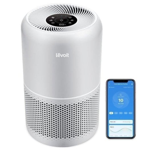 Purificateur d'air Levoit Core 300S Pro HEPA 3 étapes 22dB WiFi 50m² Gris