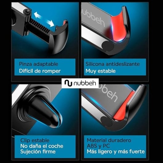 Nubbeh Atals Soporte Móvil Pinza Para Coche