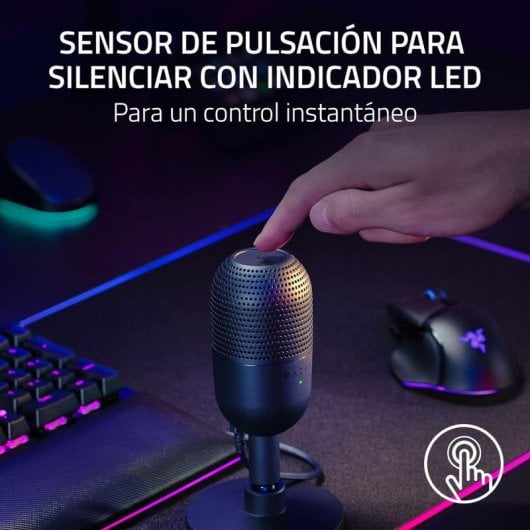 Mini microfono a condensatore Razer Seiren V3 per lo streaming rosa