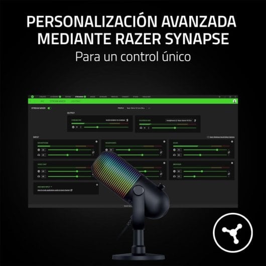 Razer Seiren V3 Chroma Micrófono de Condensador para Streaming Negro