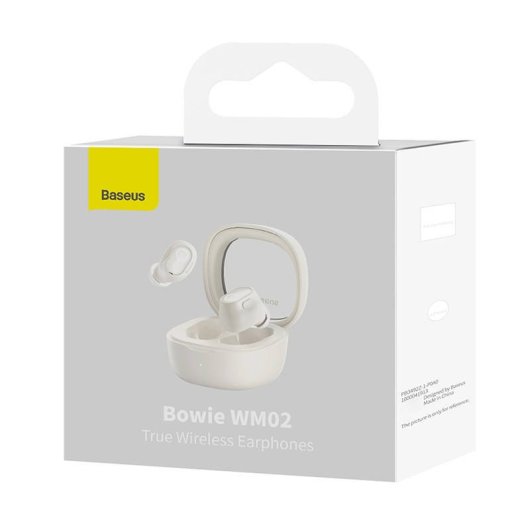 Baseus Bowie WM02 Cuffie True Wireless Stereo (TWS) Chiamate in-ear/Musica USB Tipo C Bluetooth Bianco