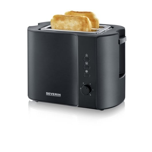 Grille-pain Automatique Severin At 9552 - 2 emplacements 800 W Noir Mat