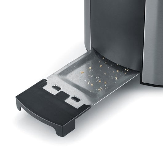 Tostapane automatico Severin At 2589 a 2 scomparti in acciaio inossidabile nero opaco 800 W