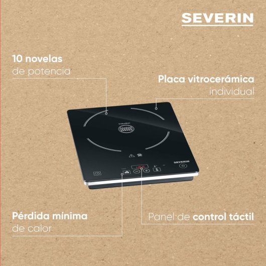 Severin KP 1071 Placa de Inducción Portátil 1 Fuego 2000W Negro