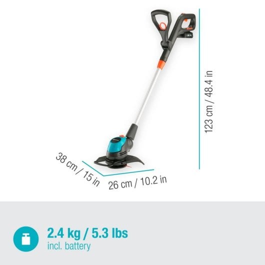 Gardena EasyCut 23/18V P4A 23 cm Akku Schwarz, Blau, Orange, Silber