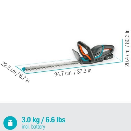 Gardena ComfortCut 50/18V P4A Set Cortasetos Inalámbrico + Batería 18V 2.0Ah + Cargador