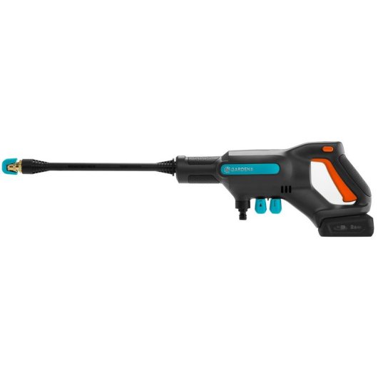 Gardena AquaClean 24/18V P4A Hochdruckreiniger Kompakt Akku 250 l/h Schwarz, Blau, Orange