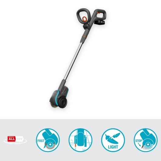 Gardena EasyWeed1800/18V P4A Ensemble de brosses à mauvaises herbes à batterie