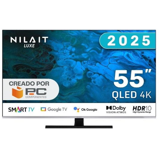 TV Nilait QLED Luxe 55UC8003S 55" 4K UltraHD 50Hz Smart TV Google TV HDR10 Dolby Audio