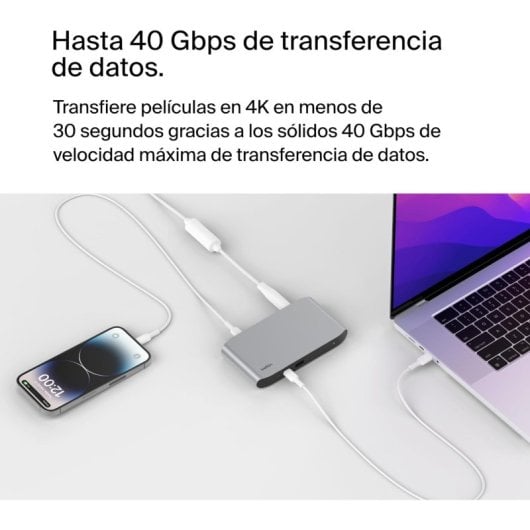 Belkin INC013VFSGY 5-in-1 Thunderbolt 4 Hub, grau