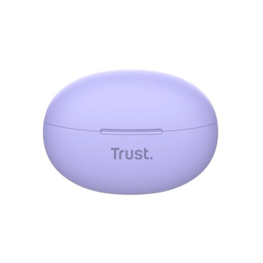 CASQUE IN-EAR BLUETOOTH TRUST YAVI 25297 LILAS ENC BASE DE CHARGEMENT USB-C COMMANDE TACTILE 23h