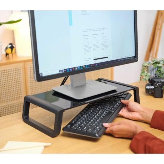 Trust Monta Soporte para Monitor de Cristal Templado Negro