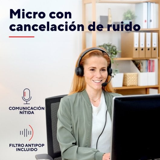 Trust HS-260 Auriculares Alámbrico de Oficina/Centro de llamadas USB-ENC para PC Negro