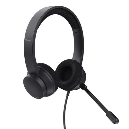 Trust HS-260 Auriculares Alámbrico de Oficina/Centro de llamadas USB-ENC para PC Negro