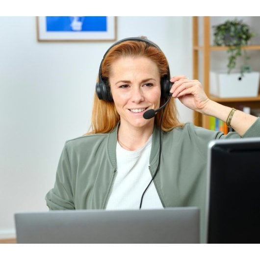 Trust HS-260 Auriculares Alámbrico de Oficina/Centro de llamadas USB-ENC para PC Negro