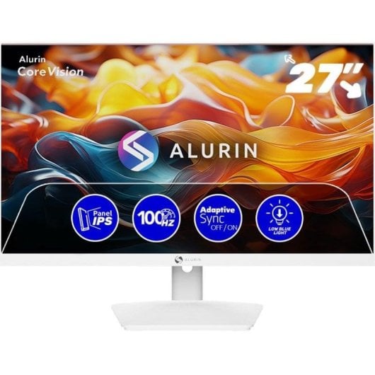 Écran PC Alurin CoreVision ALU-27-100IPS-F 27" Full HD 100Hz IPS FreeSync Blanc Temps de réponse 5 ms