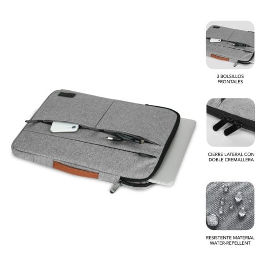 Subblim Air Padding 360 Sleeve Hellgrau für 13,3-14" Laptop