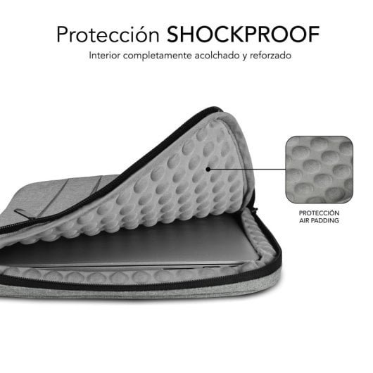 Subblim Air Padding 360 Sleeve Hellgrau für 13,3-14" Laptop