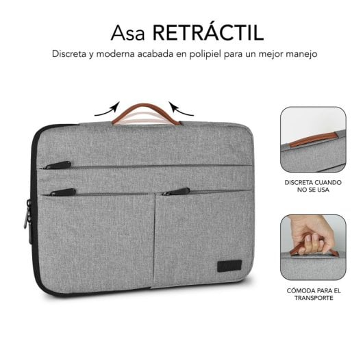 Subblim Air Padding 360 Sleeve Hellgrau für 13,3-14" Laptop