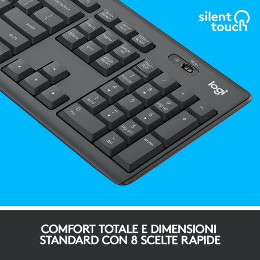 Logitech MK295 Silent Wireless Combo de Teclado y Ratón Inalámbricos Teclado Italiano