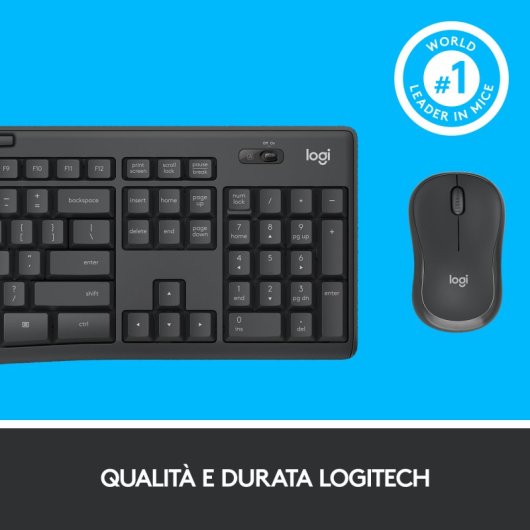 Logitech MK295 Silent Wireless Combo de Teclado y Ratón Inalámbricos Teclado Italiano