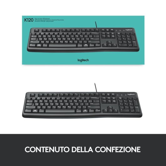 Logitech K120 Teclado USB Layout Italiano