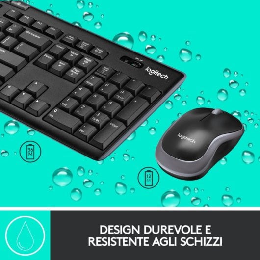 Logitech Wireless MK270 Combo Teclado y Ratón Inalámbrico Teclado Italiano