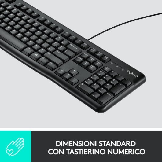 Logitech Desktop MK120 Tastatur Maus enthalten USB QWERTY Italienisch Schwarz
