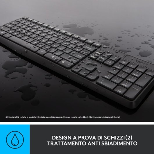 Logitech MK235 Combo Teclado + Ratón Inalámbrico Inalámbrico Gris Layout Italiano