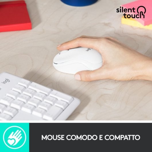 Logitech MK295 Silent Wireless Combo Teclado + Ratón Inalámbrico Blanco Teclado Italiano