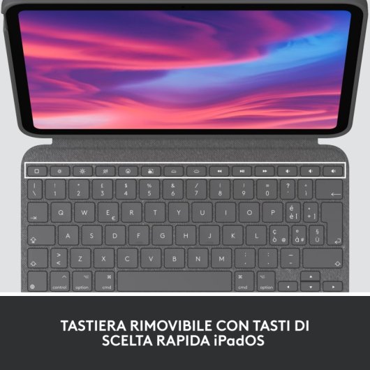 Logitech Combo Touch Funda con Teclado Extraíble Oxford Gris para iPad 10th Generación Layout Italiano