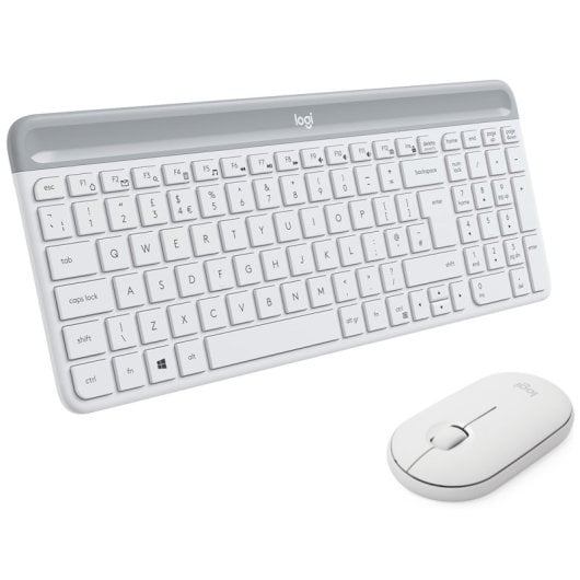Logitech MK470 Combo Teclado + Ratón Inalámbricos Blancos Teclado Italiano