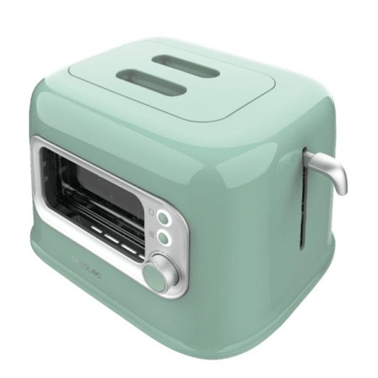 Cecotec RetroVision Green Tostadora con Ventana de Cristal y Diseño Retro 700W
