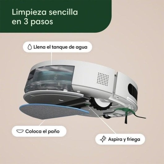 Aspirador Robô com Mopa iRobot Roomba Combo Essential Navegação por Sensores 2.600Pa Controlo por Voz