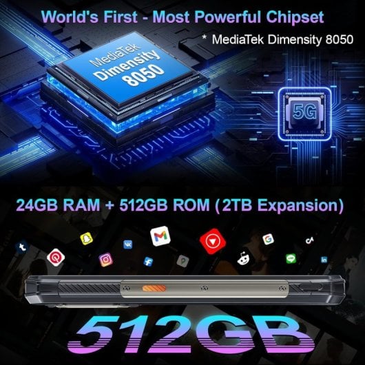 Oukitel WP30 Pro 5G 24/512GB Negro Libre
