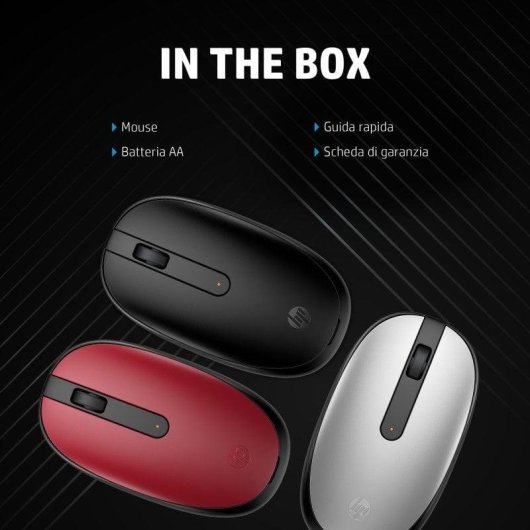 Mouse HP 240 Bluetooth 5.1 1600DPI Ambidestro Nero