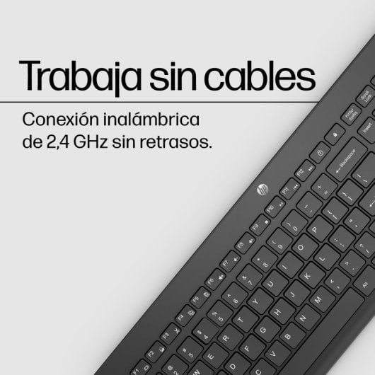 HP 230 Teclado Inalámbrico Puerto USB-A, Conexión Inalámbrica 2,4GHz, Windows, Negro