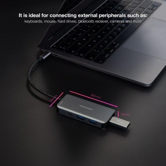 Nanocable Docking Hub 5 en 1 USB-C a USB 3.2/USB-C/USB-C PD