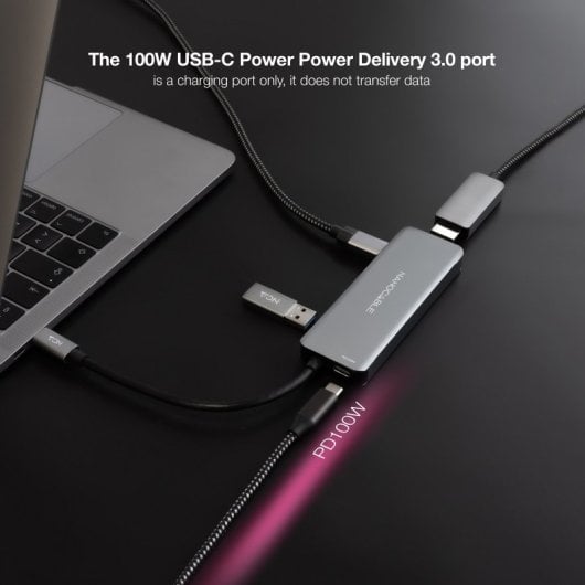 Nanocable Docking Hub 6 en 1 USB-C a HDMI/USB 3.2/USB-C PD