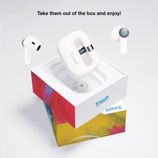 TooQ Bender TQBWH-0031W Auriculares Bluetooth com caixa de Carga Branco