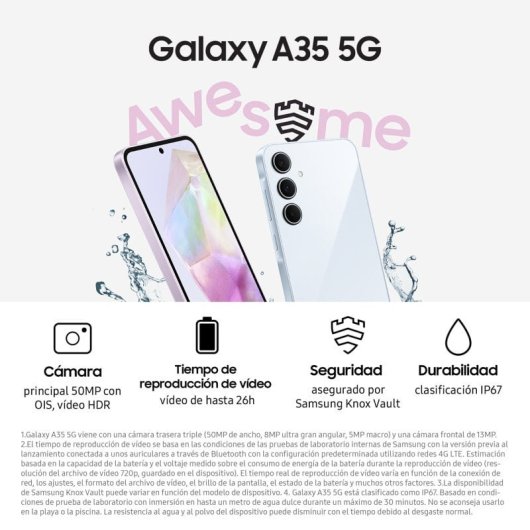 Samsung Galaxy A35 5G 8/256 Go Violet Débloqué