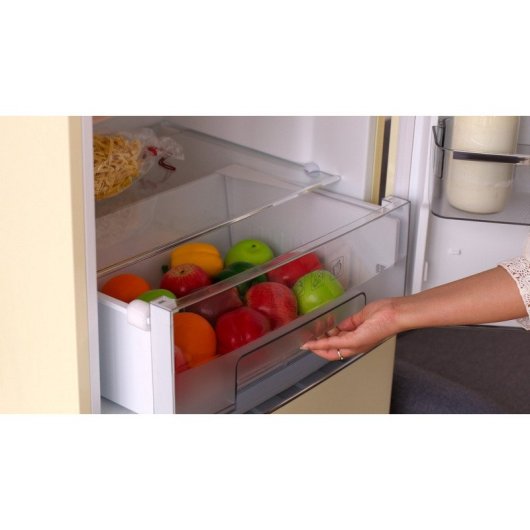 Evvo Home F55 Retro Frigorífico Combi E Rojo