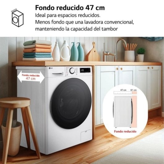 LG F2WR5S08AGW Máquina de Lavar Roupa 8Kg A Branca