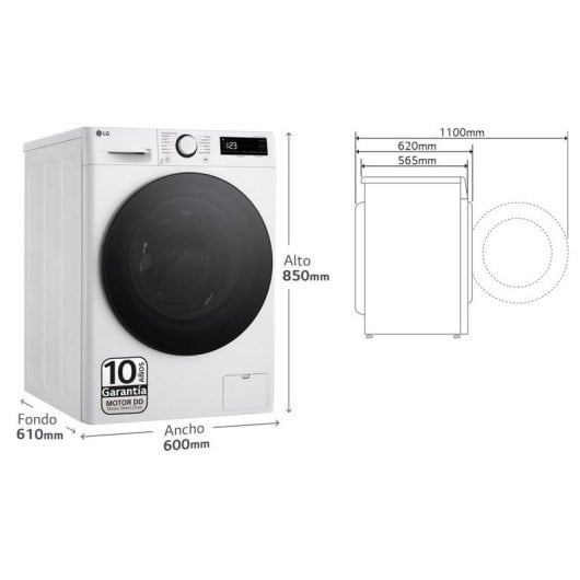 LG F4WR6013AGW Lavadora de Carga Frontal 13Kg A Blanca