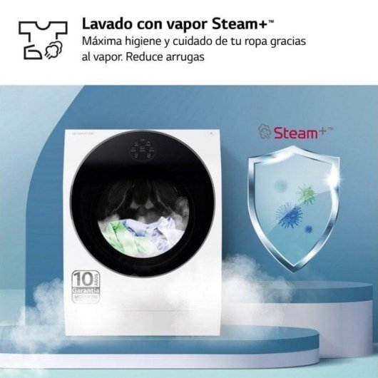 Lavasecadora LG 12kg A LSWD100E con bomba de calor y TurboWash